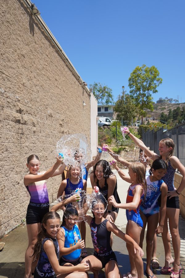 SoCal athletes posing together outside